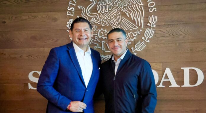 Armenta y Harfuch coordinan acciones de seguridad en Puebla