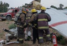 Protección Civil de Puebla atiende accidente de avioneta en Huejotzingo