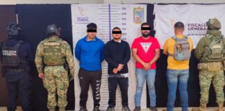 Detienen a tres presuntos extorsionadores en Conjunto Habitacional Satélite