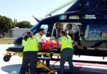 Ambulancia aérea traslada a joven por complicaciones poscesárea