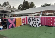 Caída de estructura deja dos mujeres lesionadas en Feria de Puebla