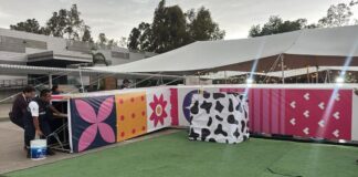 Caída de estructura deja dos mujeres lesionadas en Feria de Puebla