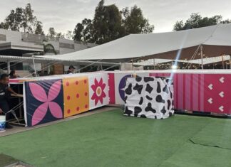 Caída de estructura deja dos mujeres lesionadas en Feria de Puebla