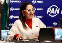 Genoveva Huerta celebra bardas pintadas con su nombre en Puebla