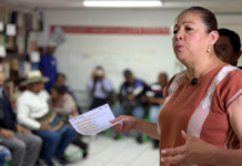 Laura Artemisa encabeza reunión con ejidatarios en Puebla