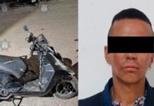 Cuautlancingo: detienen a hombre que consumía sustancias en moto robada