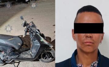 Cuautlancingo: detienen a hombre que consumía sustancias en moto robada