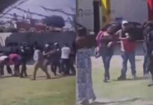 VIDEO: Regidores y familiares protagonizan pelea a golpes en Hueyotlipan