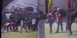 VIDEO: Regidores y familiares protagonizan pelea a golpes en Hueyotlipan