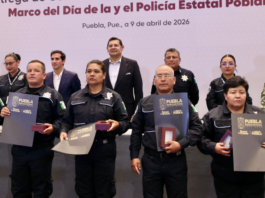 Reconocen a elementos en el Día del Policía Estatal Poblano