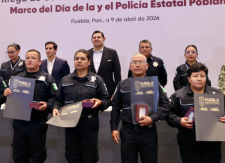 Reconocen a elementos en el Día del Policía Estatal Poblano