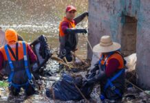 Limpia realiza jornada de limpieza en vaso regulador Puente Negro