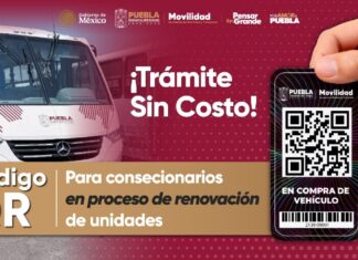 Puebla implementa código QR para transporte público en renovación