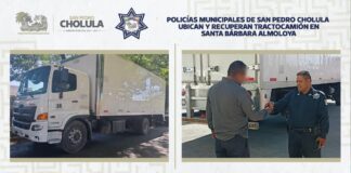 SSC Cholula ubica y recupera tractocamión en Santa Bárbara Almoloya