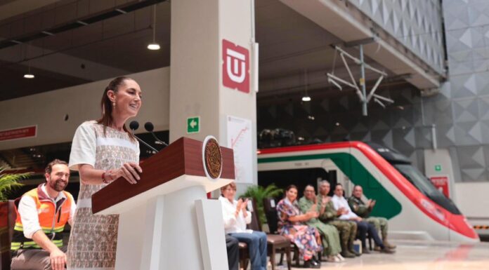 Sheinbaum inaugura Tren Buenavista-AIFA con recorrido de 41 kilómetros