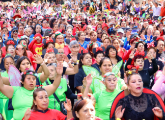 Celebran a la niñez con activación física masiva en Puebla