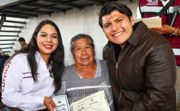 Tonantzin Fernández entrega biofertilizantes de la BUAP