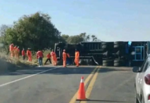 Volcadura de camión de carga cierra la Tlaxco–Tejocotal