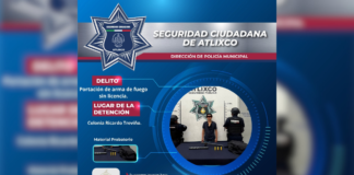 Capturan a hombre por portar arma hechiza en Atlixco