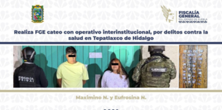 FGE detiene a dos por narcomenudeo en Tepatlaxco de Hidalgo