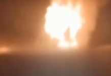 Incendio de mototaxi deja un lesionado en Huejotzingo