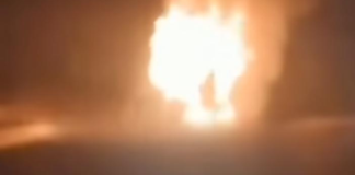 Incendio de mototaxi deja un lesionado en Huejotzingo