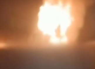 Incendio de mototaxi deja un lesionado en Huejotzingo