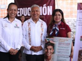 Ariadna Ayala recibe al secretario de Educación en jornada ciudadana
