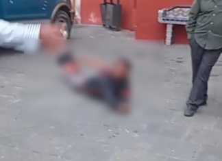 Detienen y amarran a presunto ladrón en San Andrés Cholula