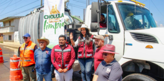 Tonantzin Fernández encabeza jornada de limpieza en Santiago Mixquitla