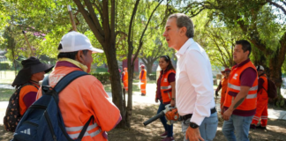 Pepe Chedraui supervisa limpieza en Parque Amanda