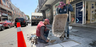 Realizan mantenimiento vial para Procesión de Viernes Santo en Puebla
