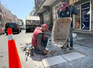 Realizan mantenimiento vial para Procesión de Viernes Santo en Puebla