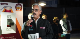 “Puebla Brilla” moderniza 107 luminarias en San Aparicio