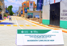 Inauguran pavimentación de la calle Plan de Ayala en Texmelucan