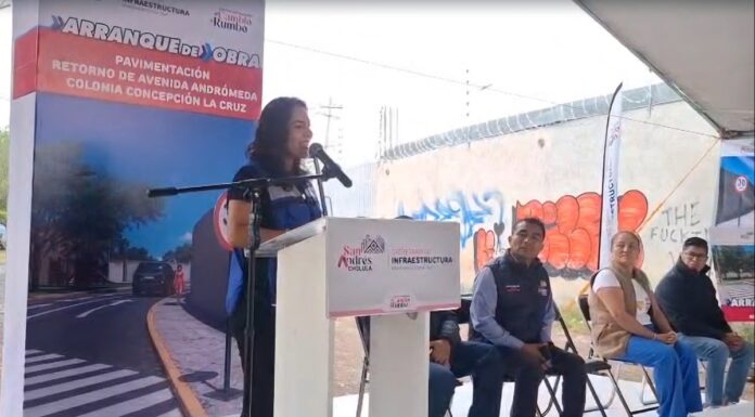 San Andrés Cholula inicia pavimentación de retorno de Avenida Andrómeda