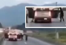 VIDEO: Sujetos armados asaltan camioneta en la Puebla-Orizaba