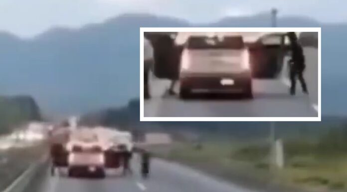 VIDEO: Sujetos armados asaltan camioneta en la Puebla-Orizaba