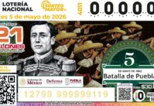 Lotería Nacional realiza sorteo especial por Batalla de Puebla