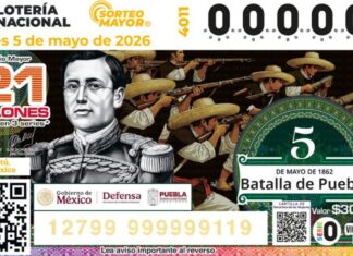 Lotería Nacional realiza sorteo especial por Batalla de Puebla