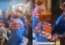 Batalla campal entre “Chuckys” cierra carnaval en Xonacatepec