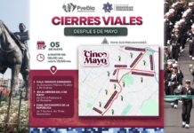 Cierres viales por desfile del 5 de Mayo iniciarán desde las 6:00 horas
