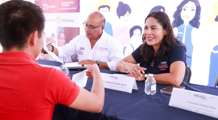 Lupita Cuautle acerca servicios municipales a San Rafael Comac