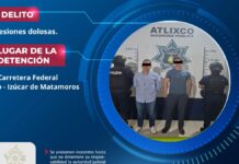 Detienen a dos hombres tras agredir a policías en Atlixco