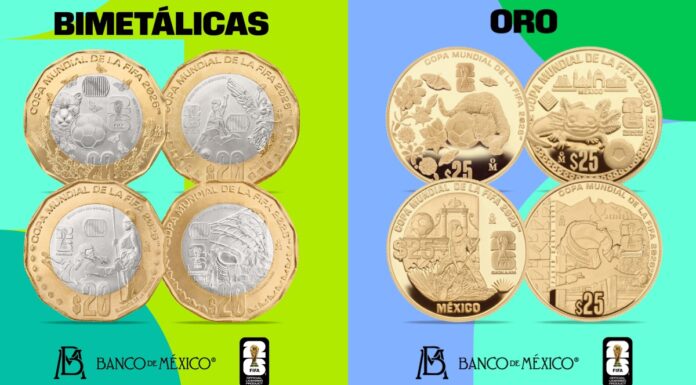 Lanzan las 12 monedas conmemorativas del Mundial 2026 en México