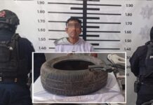 Detienen a presunto ladrón en Texmelucan; arrojó llanta a policías
