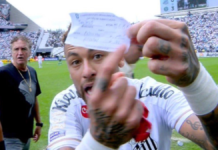 Neymar Jr. estalla por confusión arbitral durante derrota del Santos