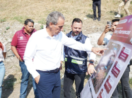Pepe Chedraui supervisa desazolve en vaso regulador Puente Negro