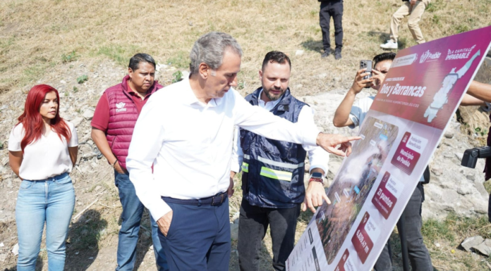 Pepe Chedraui supervisa desazolve en vaso regulador Puente Negro