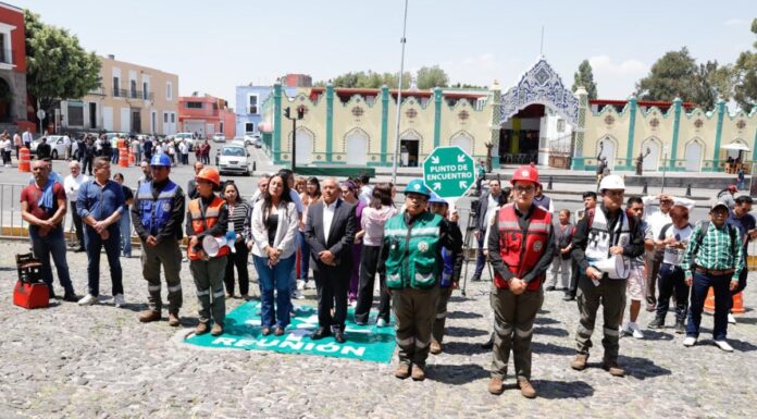Puebla participa en Primer Simulacro Nacional 2026